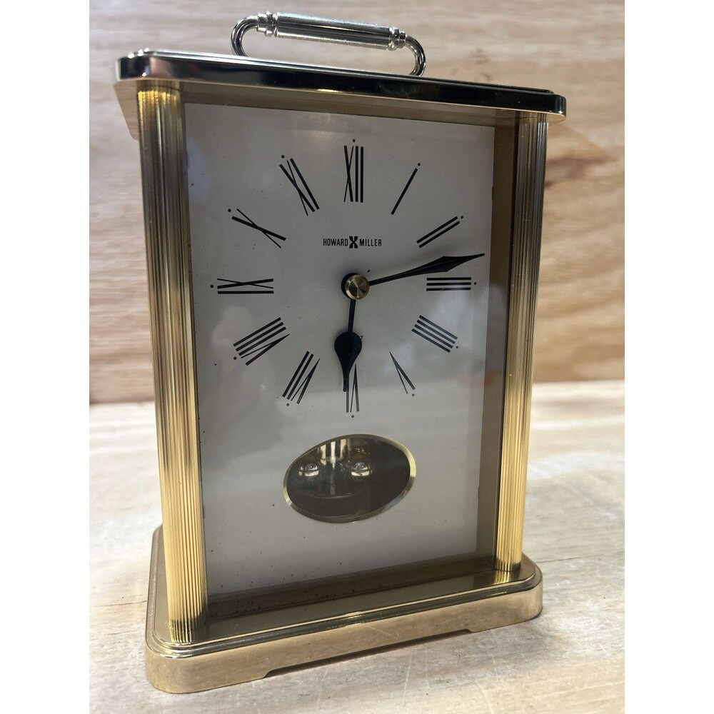 Vintage Howard Miller 25th Anniversary Mantel Clock - Gold Tone - For Parts